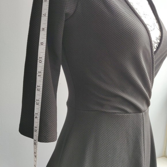 The Vanity Room Little Black Dress Wrap Style Long - Picture 5 of 8